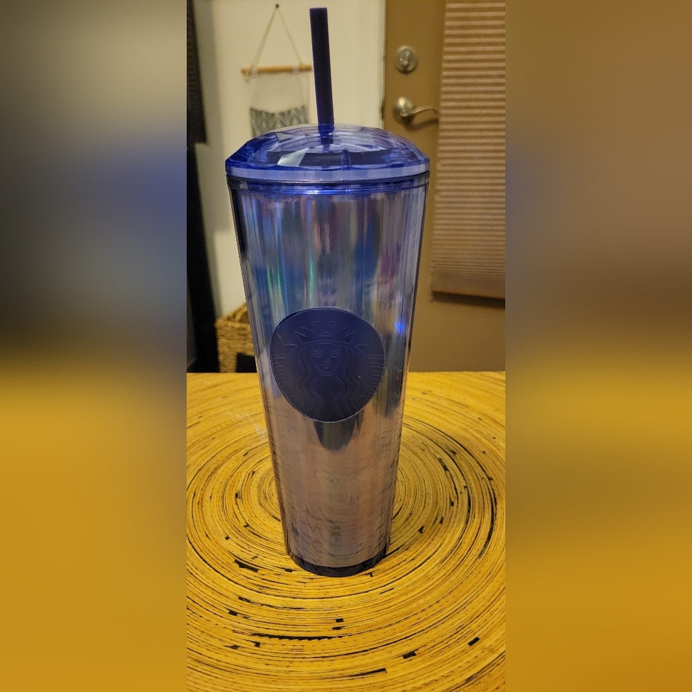 Starbucks 2022 Fall Iridescent Purple Periwinkle Kaleidoscope Tumbler 24…